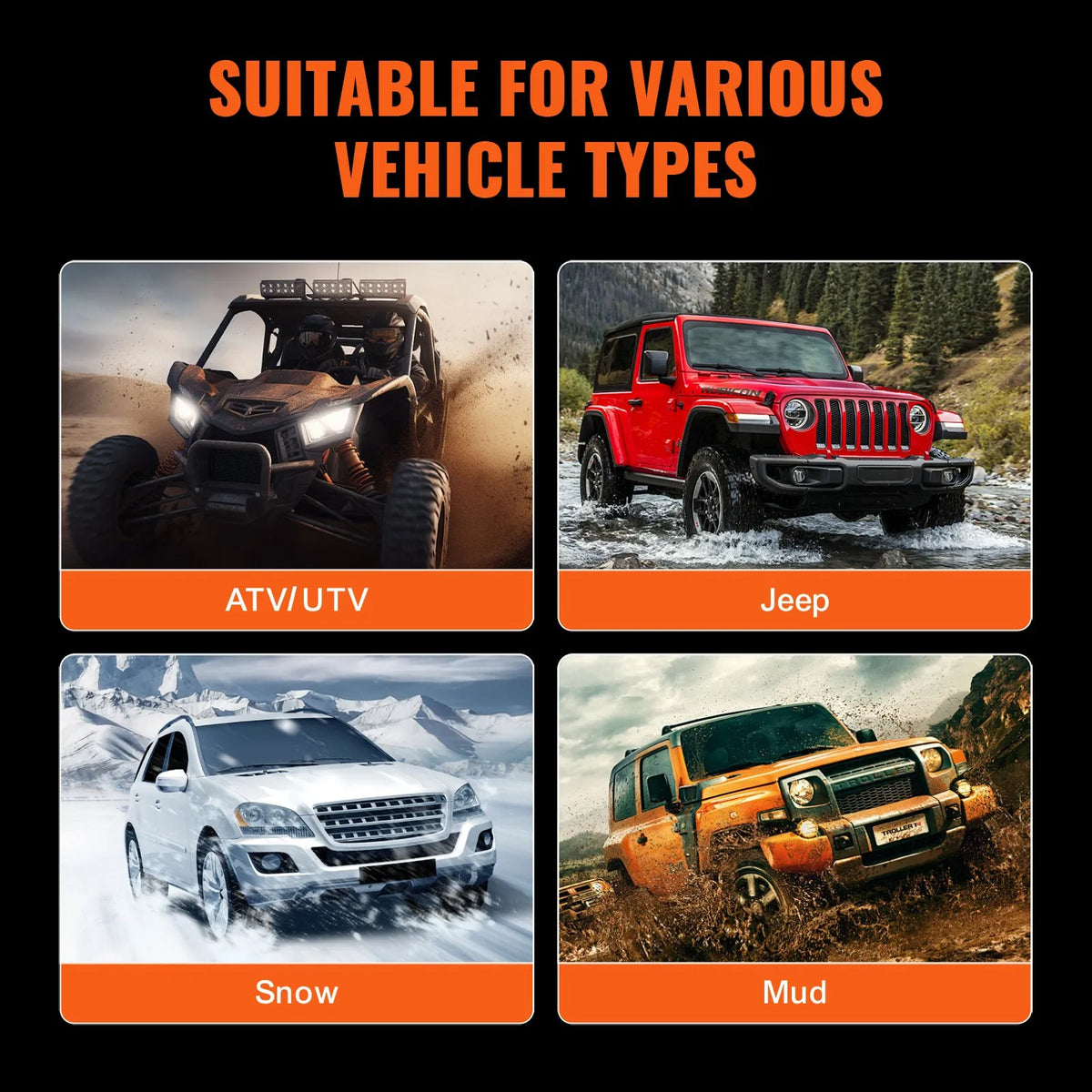 Trailer hitch with 50 mm receiver for towing and vehicle recovery, suitable for trucks and off-road vehicles