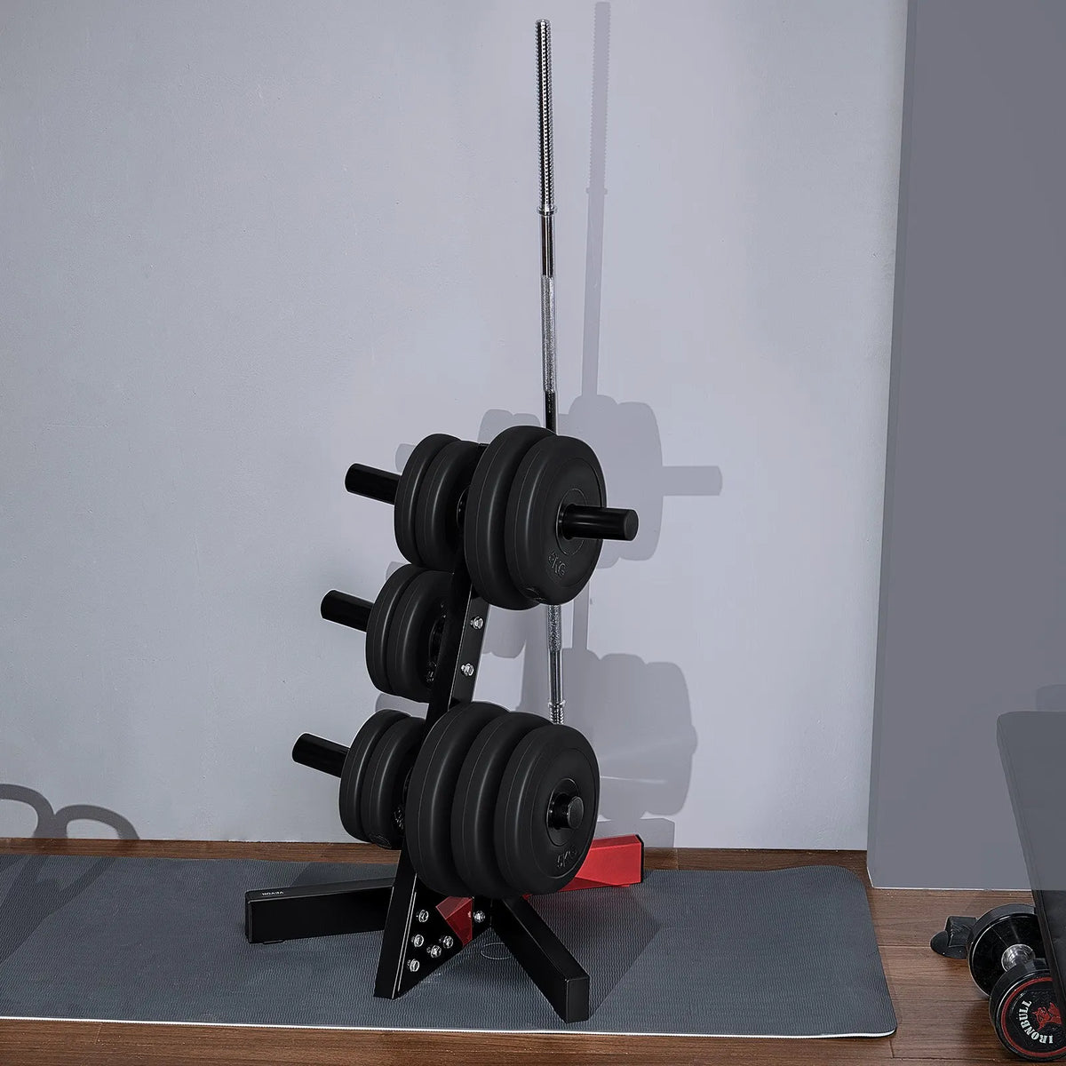 VEVOR svaru disku statīvs ar 50 mm turētājiem, līdz 227 kg