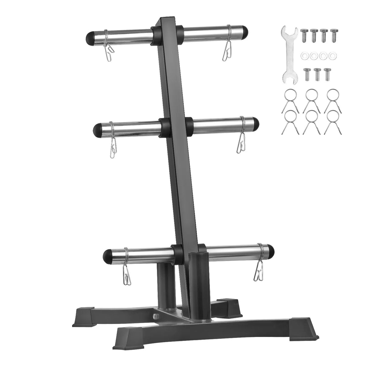 VEVOR svaru disku statīvs ar 50 mm turētājiem, līdz 454 kg, ar stieņa turētāju
