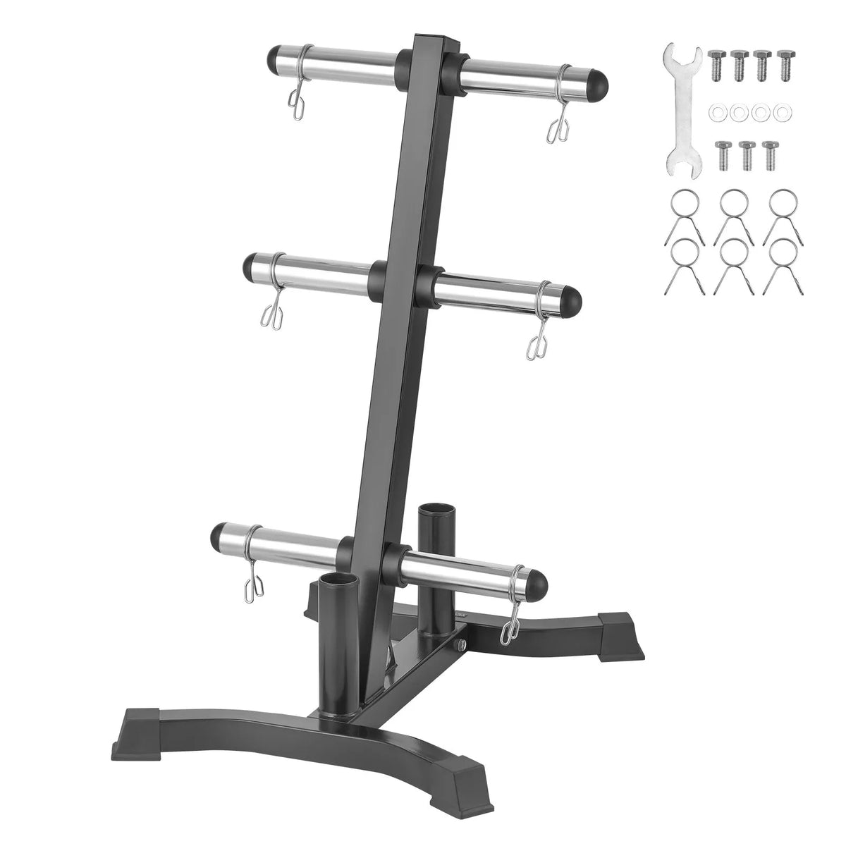 VEVOR svaru disku statīvs ar 50 mm turētājiem, līdz 454 kg, ar stieņa turētāju