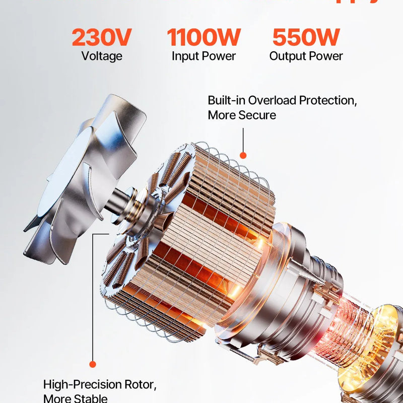 VEVOR dziļurbuma iegremdējamais sūknis 550 W, 230 V, plūsma līdz 65 l/min, pacelšanas augstums līdz 85 m, 20 m kabelis ar ārēju vadības bloku, nerūsējošā tērauda korpuss, IP68, rūpniecībai, apūdeņošanai un mājsaimniecībai