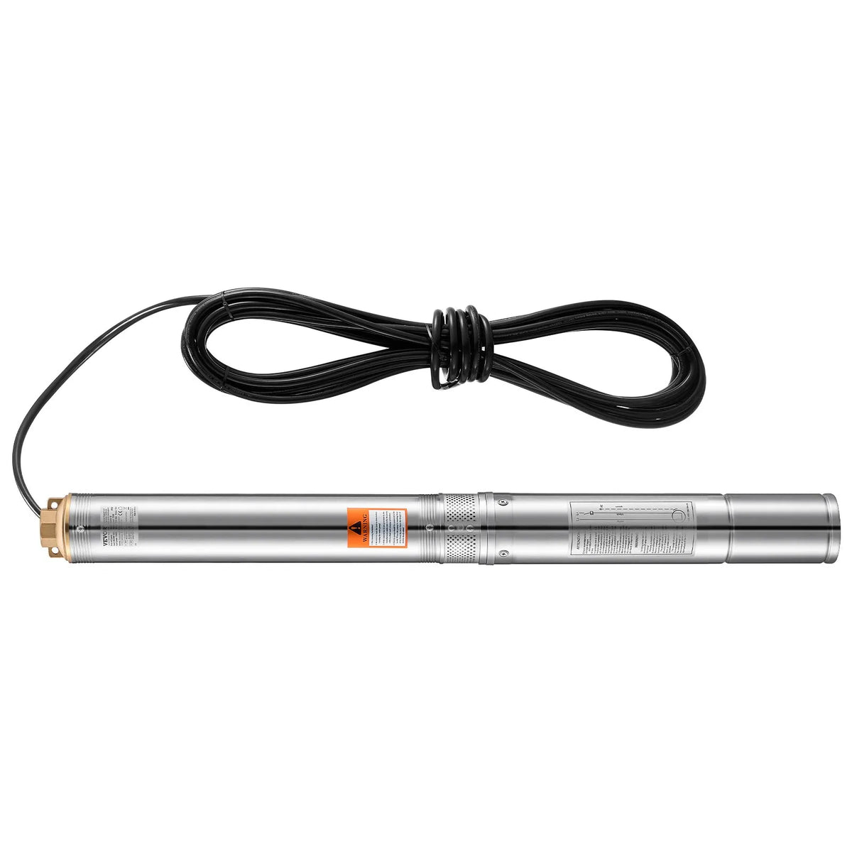 VEVOR Deep Well Submersible Pump, 750 W Output Power, 230 V, 100 l/min Flow, 75 m Lift Height, with 20 m Cable, Stainless Steel Water Pump for Industrial Irrigation and Domestic Use, IP68 Protection Class