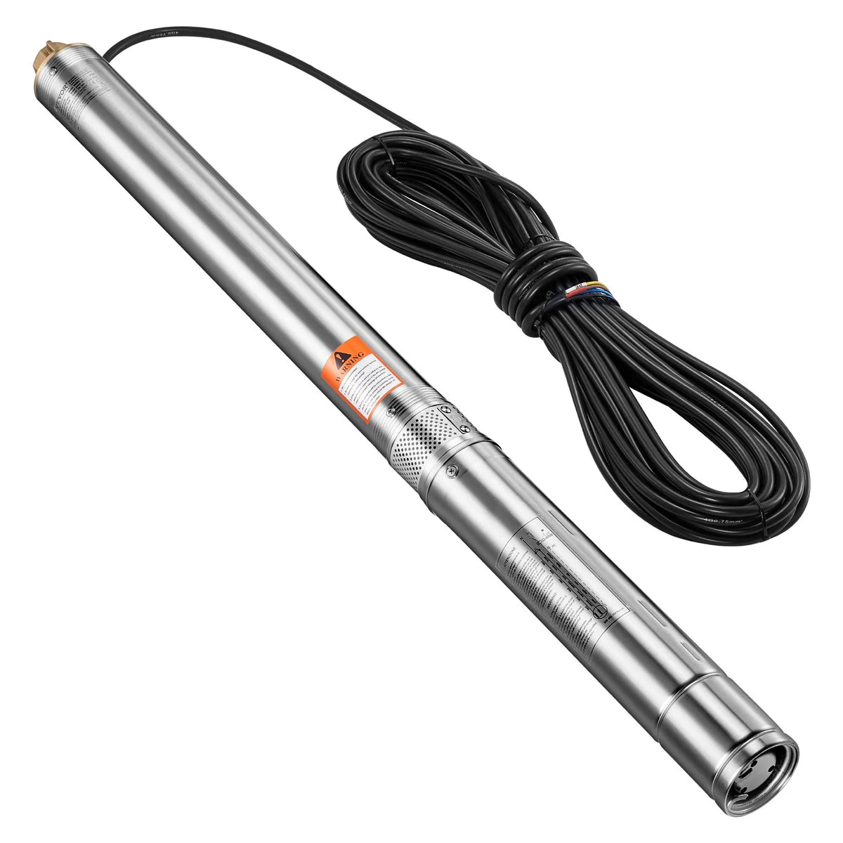 VEVOR Deep Well Submersible Pump, 550 W Power, 230 V, 65 l/min Flow, 64 m Lift Height, with 20 m Cable and External Control Box, Stainless Steel Water Pump for Industrial Irrigation and Domestic Use, IP68 Waterproof