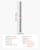 VEVOR dziļurbuma iegremdējamais sūknis, 550 W jauda, 230 V, plūsma 65 l/min, pacēluma augstums 64 m, ar 20 m kabeli un ārējo vadības bloku, nerūsējošā tērauda ūdens sūknis rūpnieciskai apūdeņošanai un mājas lietošanai, IP68 ūdensizturība