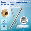 VEVOR dziļurbuma iegremdējamais sūknis 2200 W, 230 V/50 Hz, plūsma līdz 9,8 m³/h, pacelšanas augstums līdz 144 m, 9,1 m elektriskais kabelis, nerūsējošā tērauda korpuss, IP68, rūpniecībai, apūdeņošanai un mājsaimniecībai