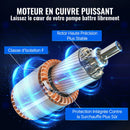 VEVOR dziļurbuma iegremdējamais sūknis 1100 W, 230 V/50 Hz, plūsma līdz 190 l/min, pacelšanas augstums līdz 57 m, 20 m kabelis ar ārēju vadības bloku, 10,2 cm nerūsējošā tērauda korpuss, IP68, rūpniecībai, apūdeņošanai un mājai