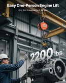 VEVOR manuālais ķēdes pacēlājs, 1 t (1000 kg), G80 cinkota ķēde, 3 m pacelšana, oranžs