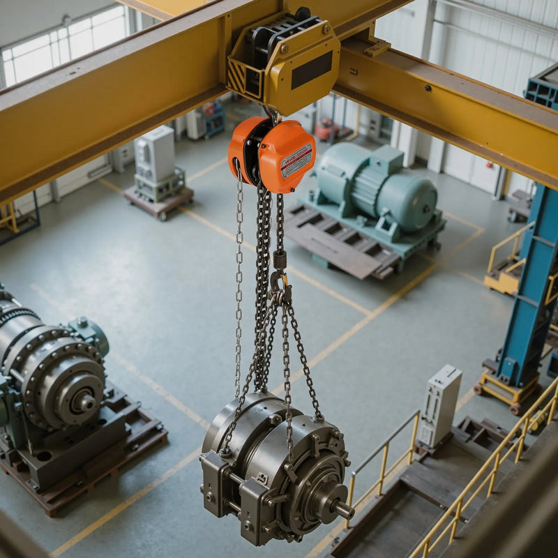 VEVOR manuālais ķēdes pacēlājs, 1 t, G80 cinkota ķēde, 6 m pacelšana, oranžs