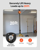 VEVOR manuālais ķēdes pacēlājs, 2 t, G80 cinkota ķēde, 6 m pacelšana, oranžs