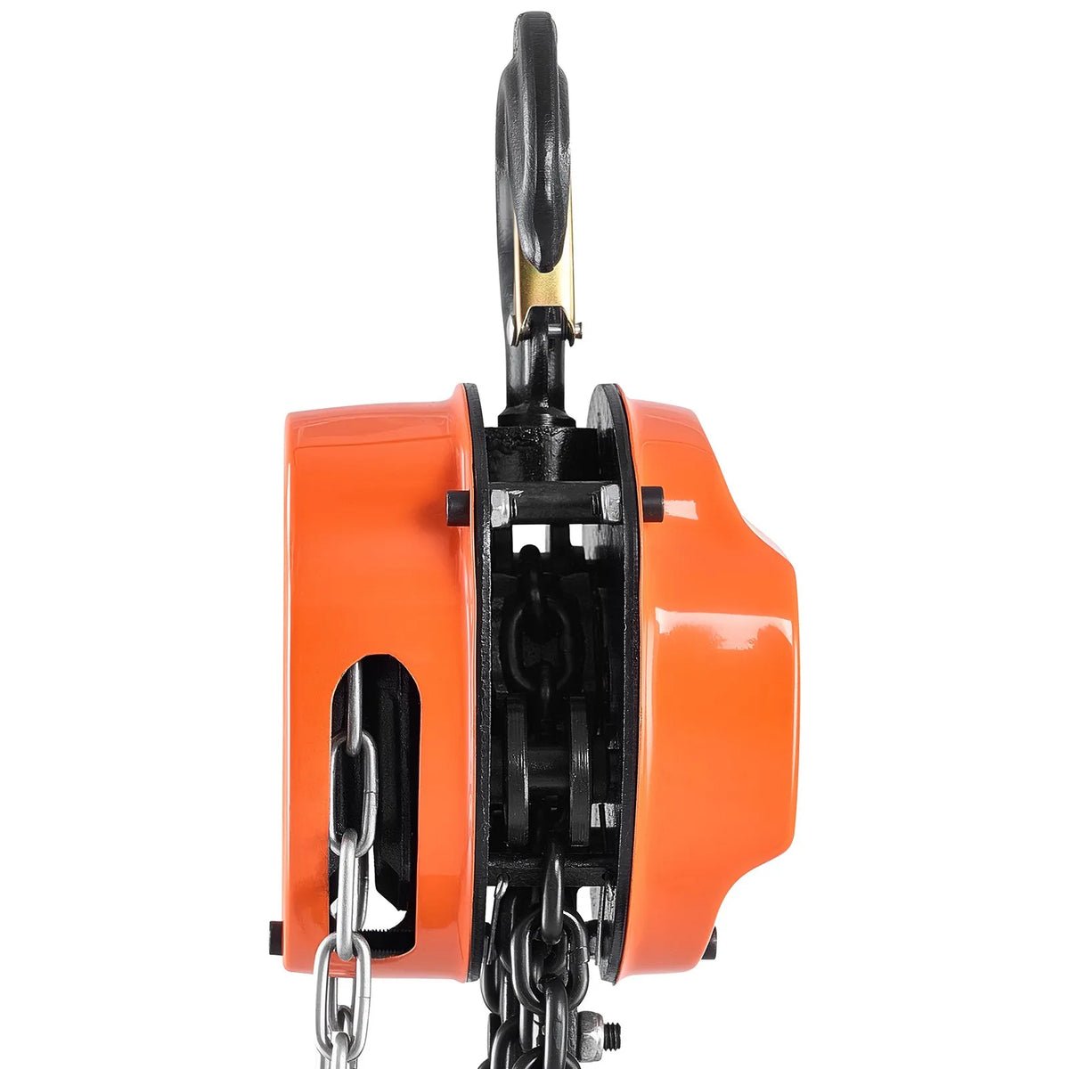 VEVOR 3 t Manual Chain Hoist with G80 Galvanised Chain and 6 m Lifting Height, Heavy-Duty Mechanical Pulley Hoist for Garages and Workshops, Orange