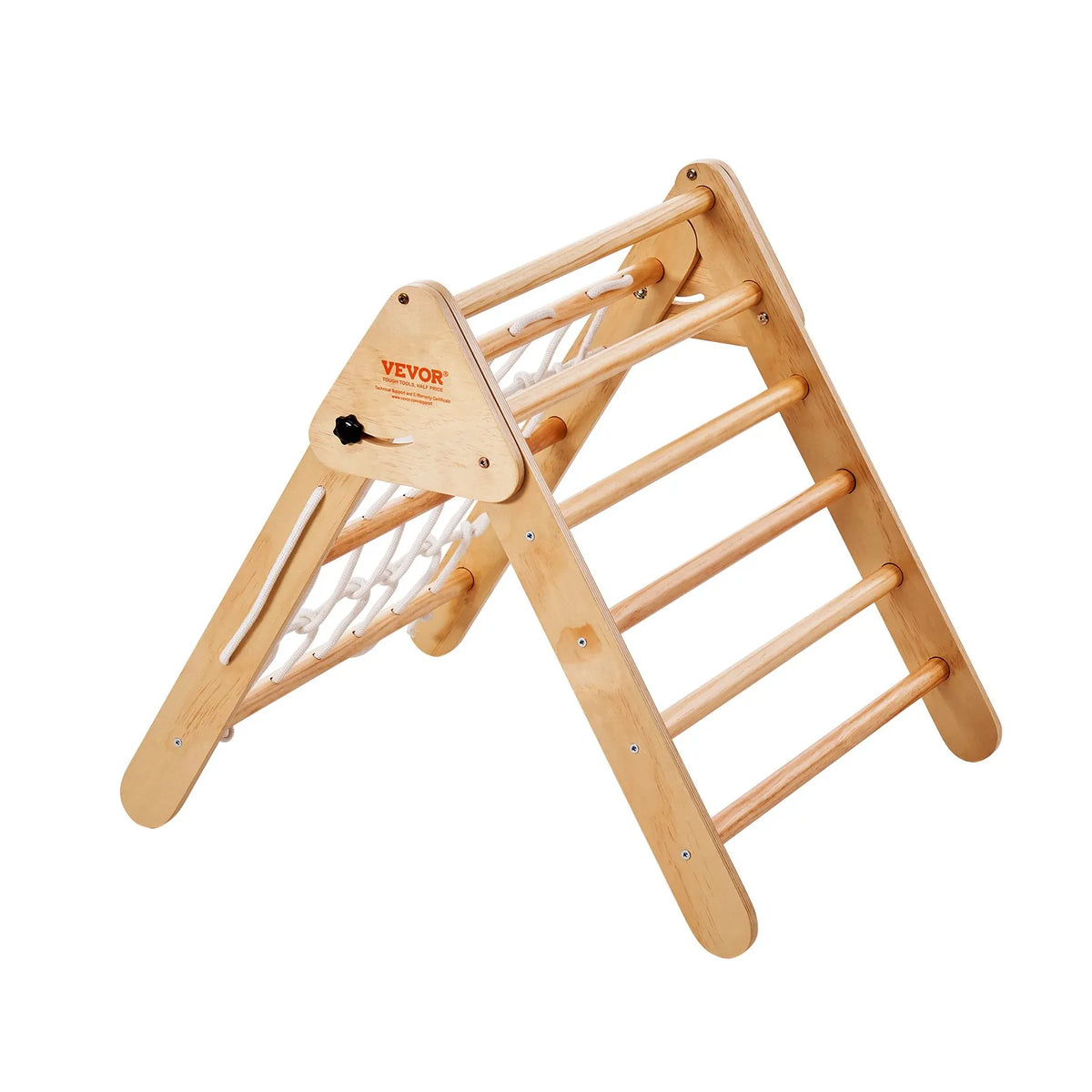 VEVOR 4 in 1 Pikler Triangle with Ramp for Children 1–3 Years, Large, Wood Colour