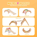 VEVOR Piklera trijstūra komplekts 5-in-1, Montessori koka kāpelēšanas rotaļlieta bērniem 1–3 gadi, iekštelpu rotaļu laukums ar trijstūri, rampu un arku, liels izmērs, krāsains