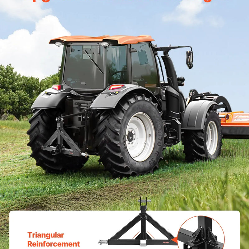 3 Punktu 50 mm piekabes āķa adapteris ar ātro savienojumu, 1360 kg celtspēja