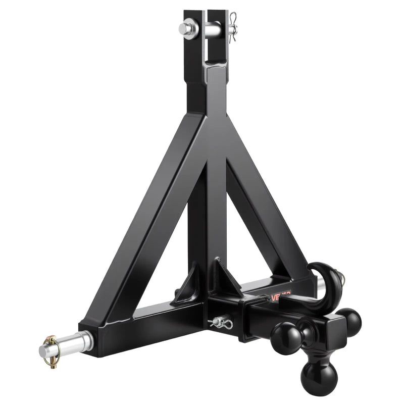 3 punktu 50 mm piekabes sakabes uztvērējs traktora vilkšanas stienim ar ātrās uzkabes adapteri