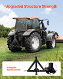 3 punktu 50 mm piekabes sakabes uztvērējs traktora vilkšanas stienim ar ātrās uzkabes adapteri