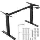 VEVOR elektriskā galda pamatne ar regulējamu augstumu un garumu, 70–117 cm, 95–158 cm, melna