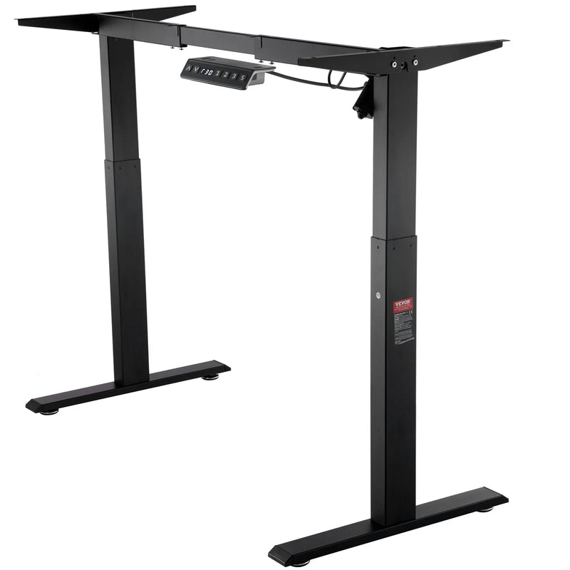 VEVOR elektriskā galda pamatne ar regulējamu augstumu un garumu, 70–117 cm, 95–158 cm, melna