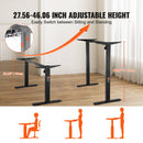 VEVOR elektriskā galda pamatne ar regulējamu augstumu un garumu, 70–117 cm, 95–158 cm, melna
