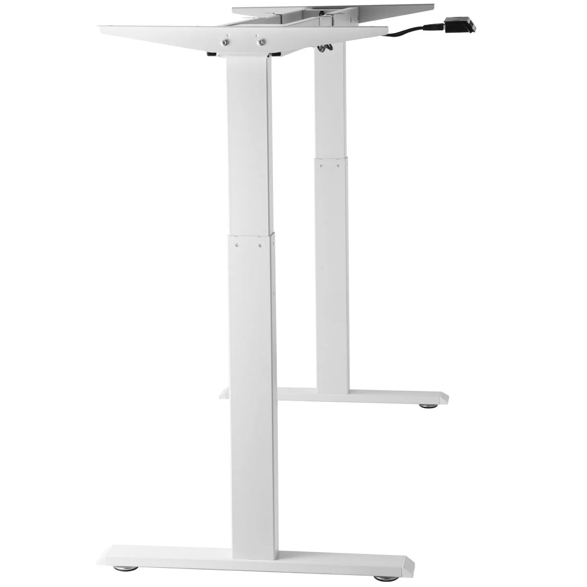 VEVOR Electric Desk Base with Dual Motors, Adjustable Height 70–117 cm and Length 110–178 cm, White