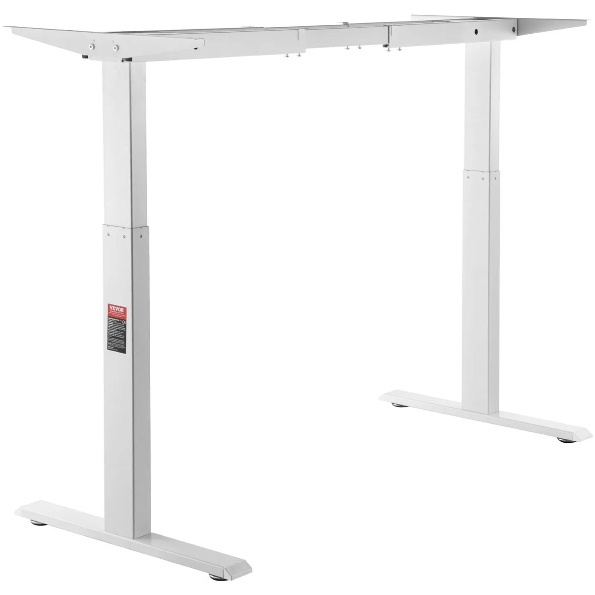 VEVOR Electric Desk Base with Dual Motors, Adjustable Height 70–117 cm and Length 110–178 cm, White