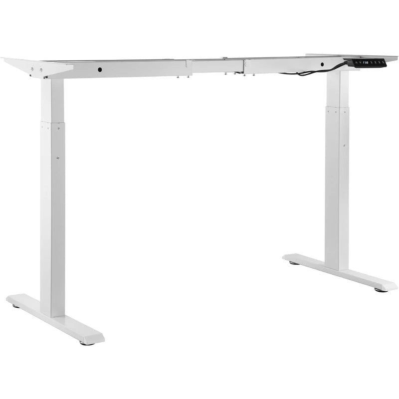 VEVOR elektriskā galda pamatne ar diviem motoriem, regulējams augstums 70–117 cm un garums 110–178 cm, balta