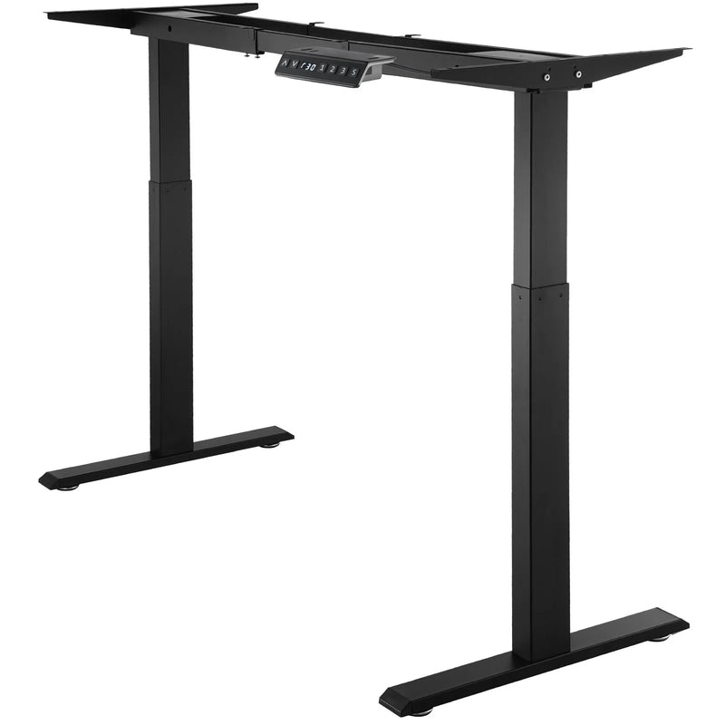 VEVOR elektriskā augstumā regulējama galda pamatne ar diviem motoriem, 70–117 cm, melna