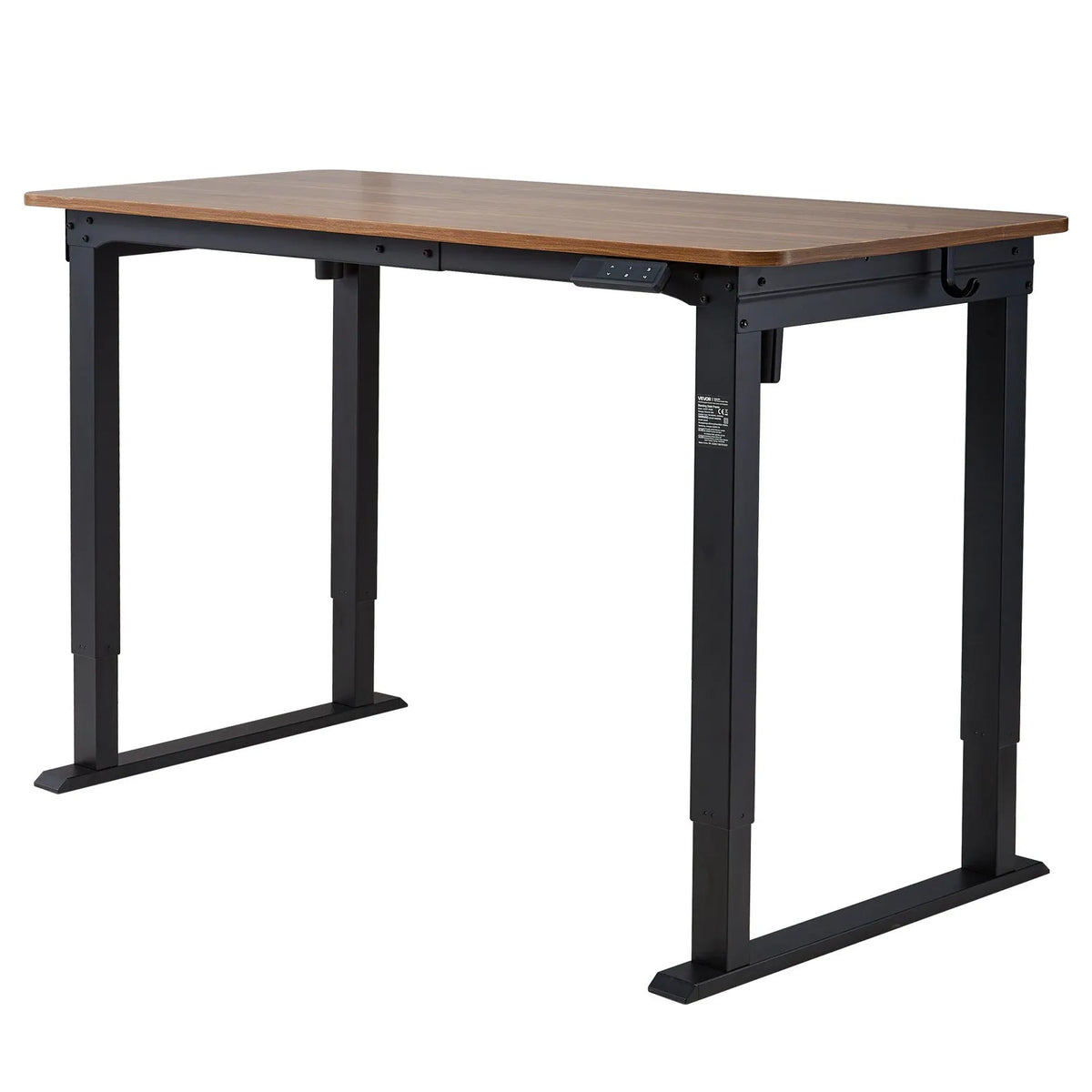 VEVOR Electric Standing Desk Frame with 4 Legs and Dual Motors, 70–117 cm, 4 Height Memory Settings, Black