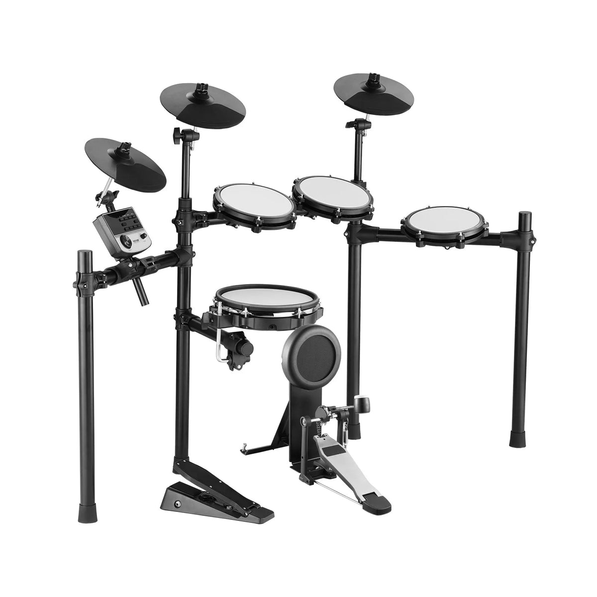 VEVOR Electronic Drum Kit 32 Kits and 480 Sounds, 10″ Mesh Snare, 10″ Cymbals, Pedals and USB MIDI