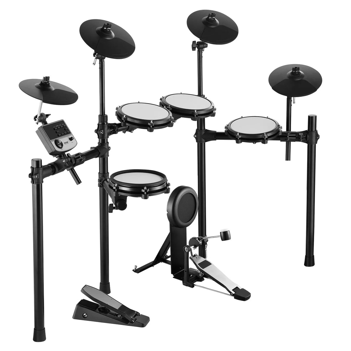 VEVOR Electronic Drum Kit 32 Kits and 480 Sounds, 8″ Mesh Snare, 10″ Cymbals, Headphones and USB MIDI