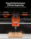 VEVOR 3018 CNC frēzēšanas iekārta, 60 W vārpsta, 3 asu koka gravēšanas un frēzēšanas mašīna, ar 300 × 180 × 40 mm darba zonu, bezsaistes vadības pulti, alumīnija sakausējuma konstrukciju, koka un akrila gravēšanai un griešanai