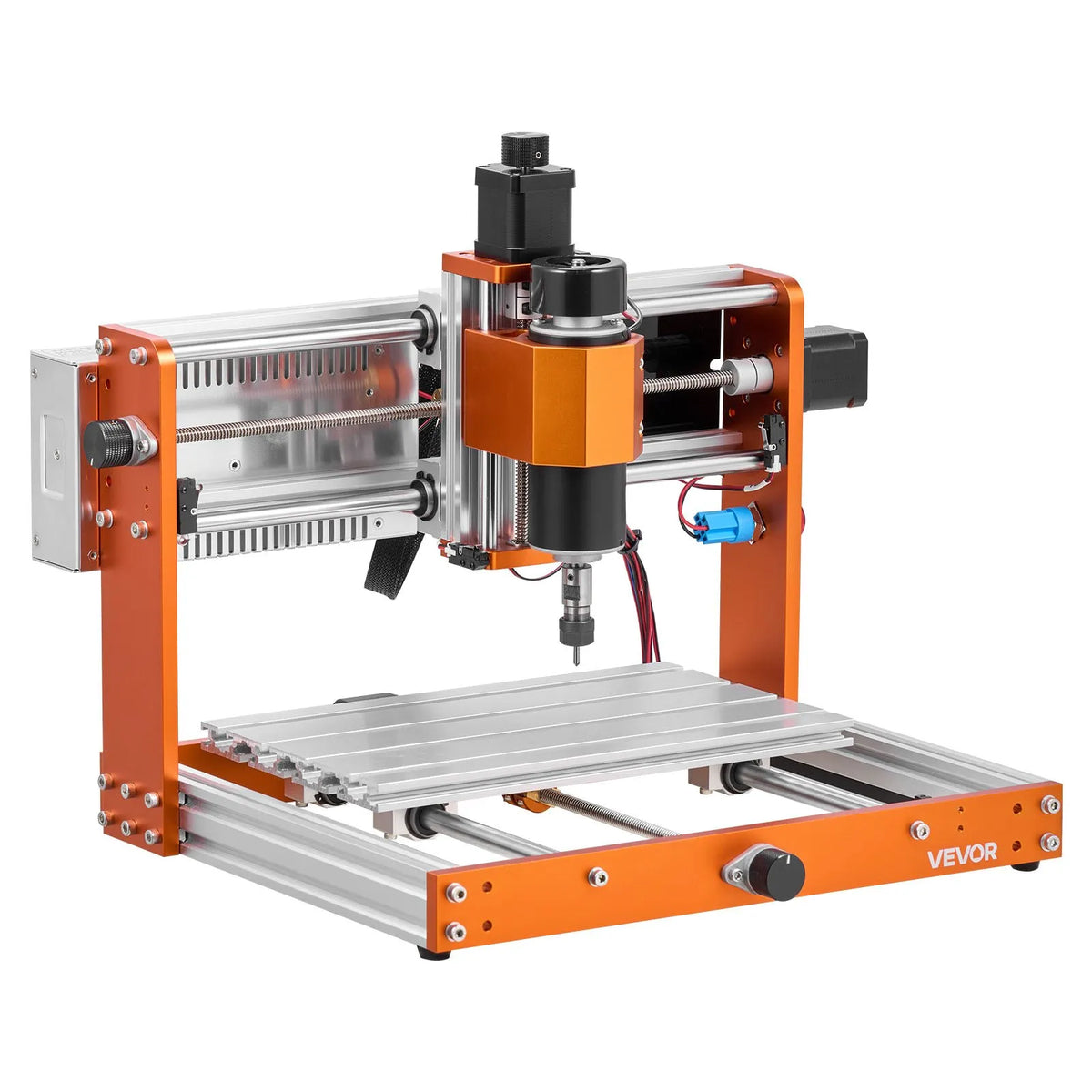 VEVOR CNC frēzēšanas iekārta ar 500 W vārpstu, 3 asis, 300 × 180 × 80 mm, gala slēdži un avārijas stop, kokam, akrilam un plastmasai