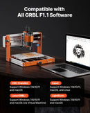 VEVOR CNC frēzēšanas iekārta, 500 W vārpsta, 3 asu koka gravēšanas un frēzēšanas mašīna, ar 300 × 180 × 80 mm darba zonu, bezsaistes vadības pulti, gala slēdžiem un avārijas apturēšanu, koka, akrila un plastmasas gravēšanai un griešanai