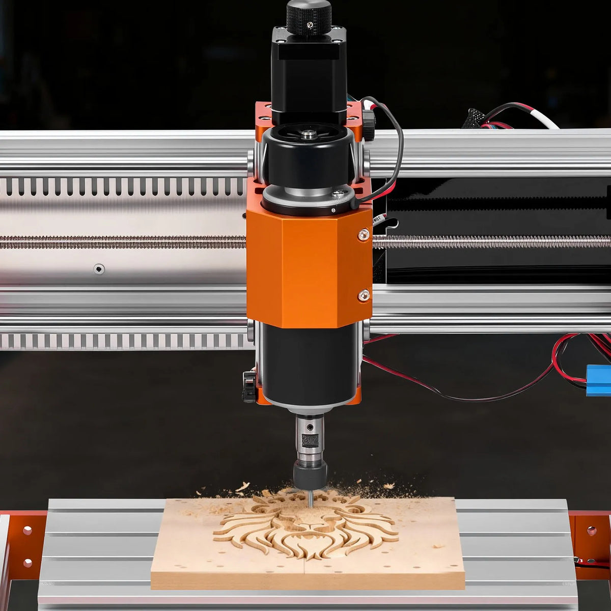 VEVOR CNC frēzēšanas iekārta ar 500 W vārpstu, 3 asis, 300 × 180 × 80 mm, gala slēdži un avārijas stop, kokam, akrilam un plastmasai