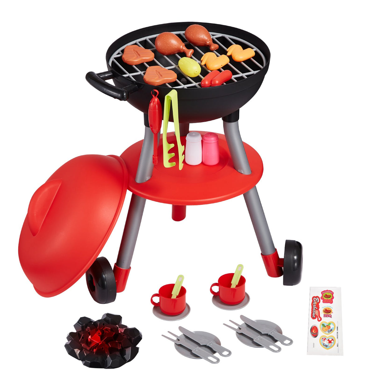 VEVOR Kids Play BBQ Grill with Light and Sound, 28 Accessories