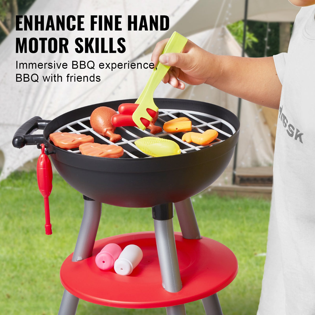 VEVOR Kids Play BBQ Grill with Light and Sound, 28 Accessories