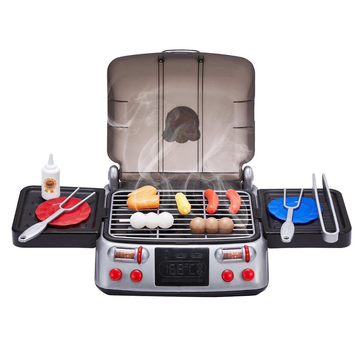 VEVOR Kids Play BBQ Grill with Smoke, Light and Sound, 19 Accessories
