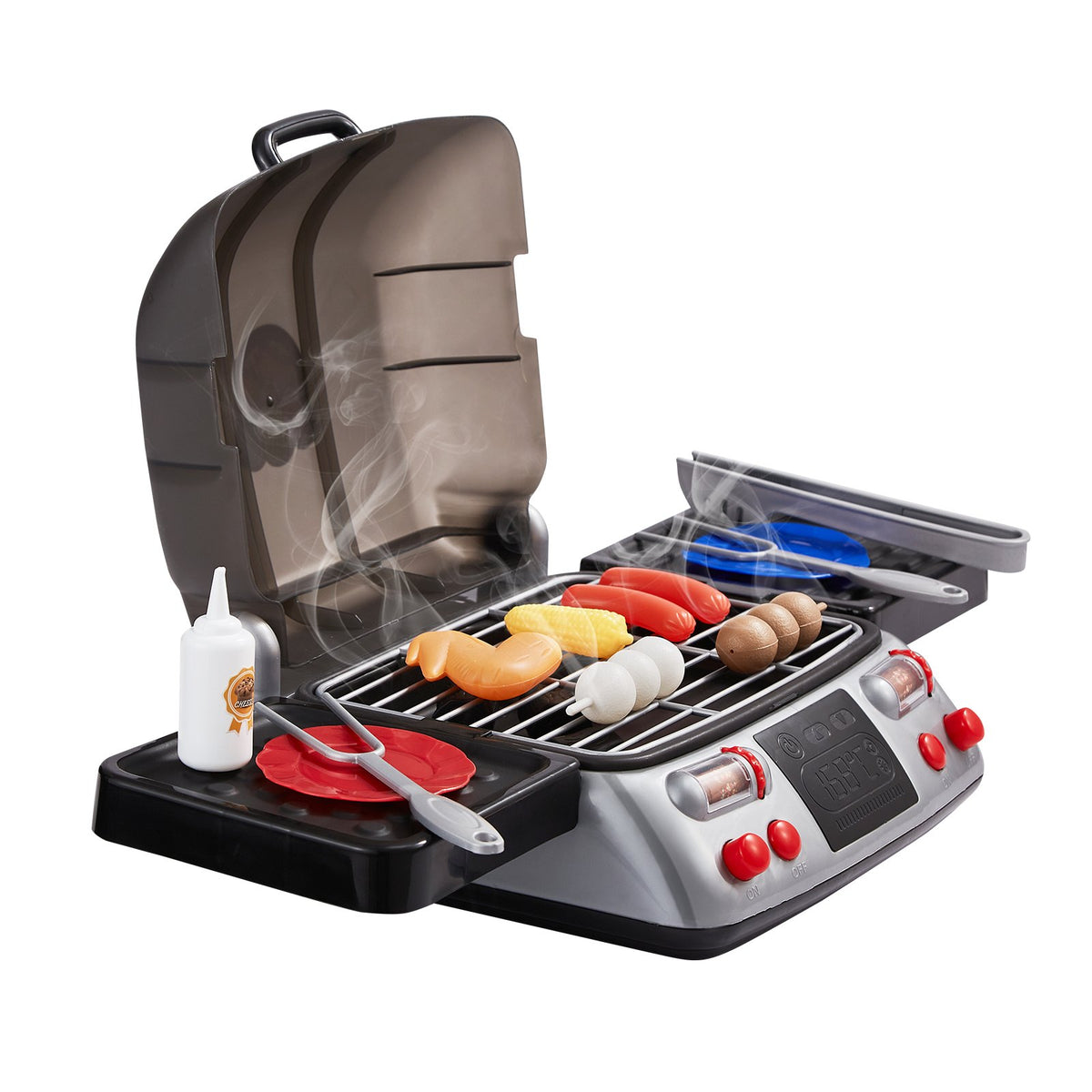 VEVOR Kids Play BBQ Grill with Smoke, Light and Sound, 19 Accessories