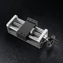 VEVOR lineārās kustības galda aktuators, efektīvais gājiens 100 mm, lodveida skrūves CNC lineārās kustības vadotne ar dubulto optisko asi, C7 augstas precizitātes klase, gultņu slīdošais bloks ar manuālu rokas ratu, X Y Z asīm