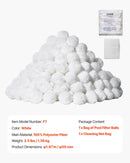 VEVOR baseina filtra bumbiņas smilšu filtriem, 1,6 kg, atkārtoti lietojamas poliestera šķiedras filtra bumbiņas ar mazgāšanas maisu, peldbaseiniem, virszemes baseiniem un akvārijiem