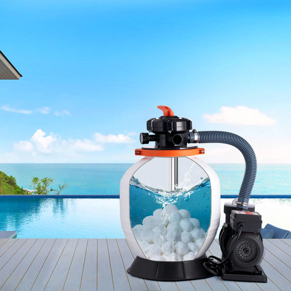 VEVOR Pool Filter Balls for Sand Filters, 1.6 kg, Reusable Polyester Fibre Filter Balls with Washing Bag, for Swimming Pools, Above Ground Pools and Aquariums