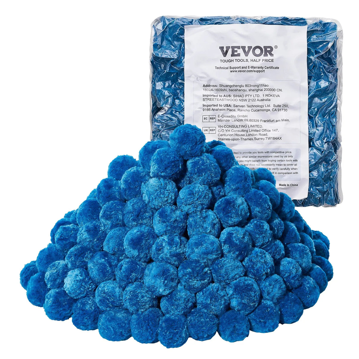 VEVOR Pool Filter Balls for Sand Filters, 1.4 kg, Reusable Blue Polyester Fibre Filter Media with Washing Bag, for Swimming Pools, Aquariums and Above Ground Pools