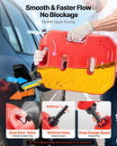 VEVOR degvielas kanna 10 l, plakana pārnēsājama degvielas tvertne ar uzgali un slēdzamu stiprinājumu, plūsmas ātrums līdz 15 l/min, hermētiska un droša, paredzēta automobiļiem, motocikliem, ATV un UTV, sarkana