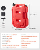 VEVOR degvielas kanna 10 l, plakana pārnēsājama degvielas tvertne ar uzgali un slēdzamu stiprinājumu, plūsmas ātrums līdz 15 l/min, hermētiska un droša, paredzēta automobiļiem, motocikliem, ATV un UTV, sarkana