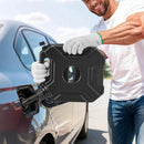 VEVOR degvielas kanna 5 l, plakana pārnēsājama degvielas tvertne ar uzgali un slēdzamu stiprinājumu, plūsmas ātrums līdz 15 l/min, hermētiska un droša, paredzēta automobiļiem, motocikliem, ATV un UTV, melna