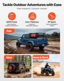 VEVOR degvielas kanna 5 l, plakana pārnēsājama degvielas tvertne ar uzgali un slēdzamu stiprinājumu, maksimālais plūsmas ātrums 15 l/min, hermētiska un droša, piemērota automašīnām, motocikliem, ATV un UTV, sarkana