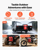 VEVOR degvielas tvertņu komplekts, 19 l, 4 gab., plakanas pārnēsājamas degvielas kannas ar uzgali un caurspīdīgu mēroga skalu, plūsmas ātrums līdz 15 l/min, hermētiskas un drošas, piemērotas automobiļiem, motocikliem, ATV un UTV, sarkanā krāsā