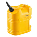 VEVOR degvielas tvertne 19 l, plakana pārnēsājama degvielas kanna ar uzgali un caurspīdīgu mēroga skalu, plūsmas ātrums līdz 15 l/min, hermētiska un droša, piemērota automobiļiem, motocikliem, SUV, ATV un UTV, dzeltena