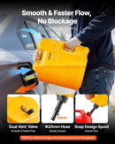 VEVOR degvielas tvertņu komplekts, 19 l, 2 gab., plakanas pārnēsājamas degvielas kannas ar uzgali un caurspīdīgu mēroga skalu, plūsmas ātrums līdz 15 l/min, hermētiskas un drošas, paredzētas automobiļiem, motocikliem, SUV, ATV un UTV, dzeltenas