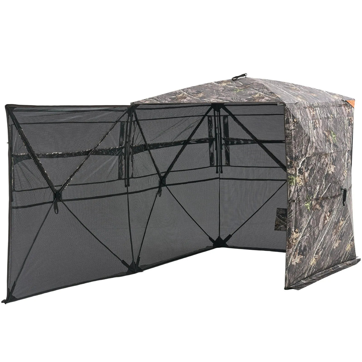 Hunting Blind for 2–3 People with Transparent Construction, Portable Bag, 360° Portable Camouflage Tent, Durable Hide with Silent Side Doors and Window Design, Suitable for Deer and Turkey Hunting