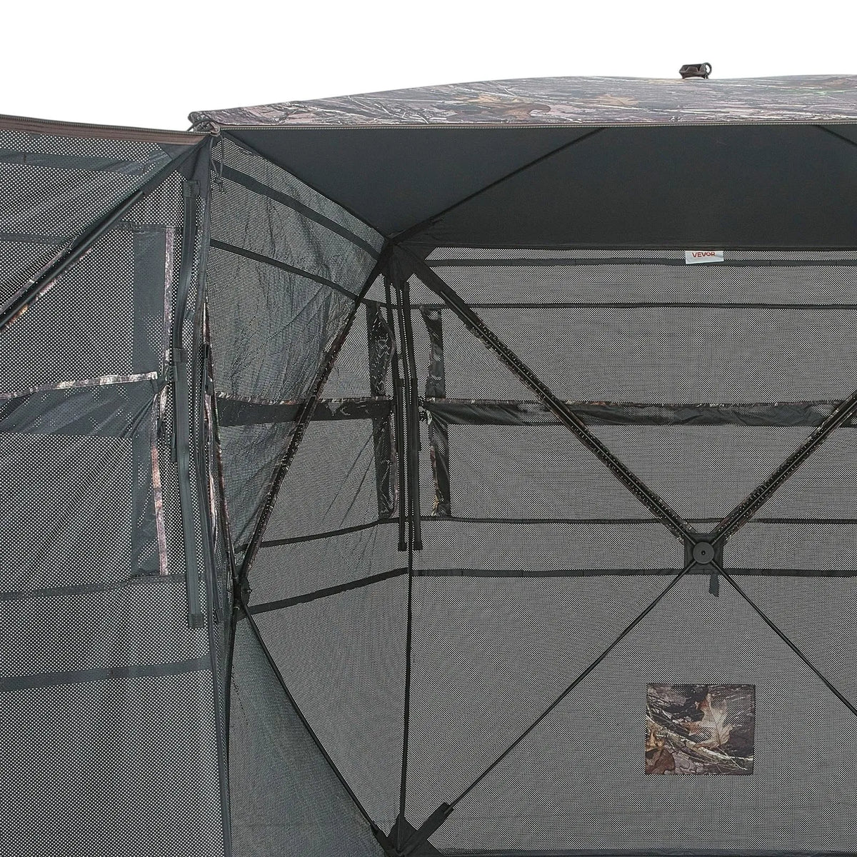 Hunting Blind for 2–3 People with Transparent Construction, Portable Bag, 360° Portable Camouflage Tent, Durable Hide with Silent Side Doors and Window Design, Suitable for Deer and Turkey Hunting